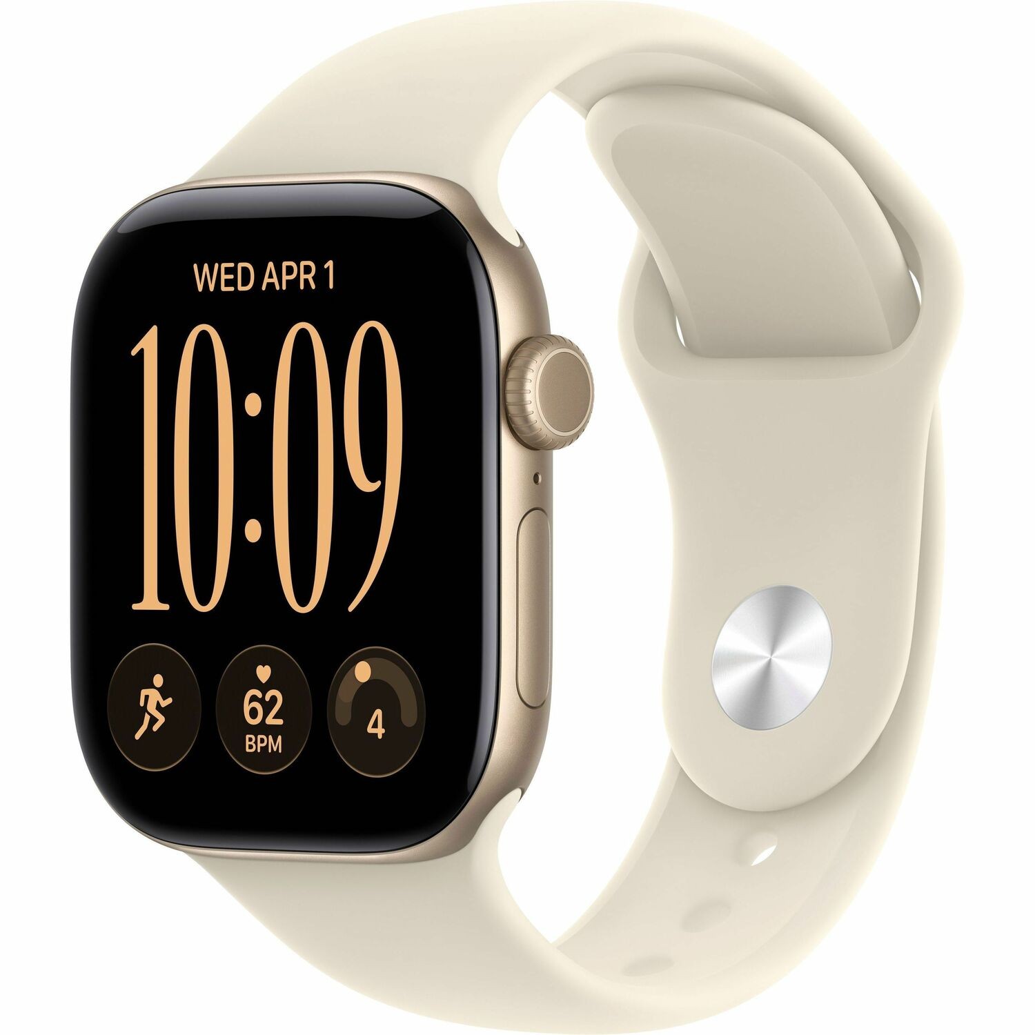 Apple Watch Series 12 Smart Watch - 42 mm Case Height - 37 mm Case Width - Light Gold Case Color - Sand Band Color - Aluminium Case Material - Wireless LAN - 5G - LTE