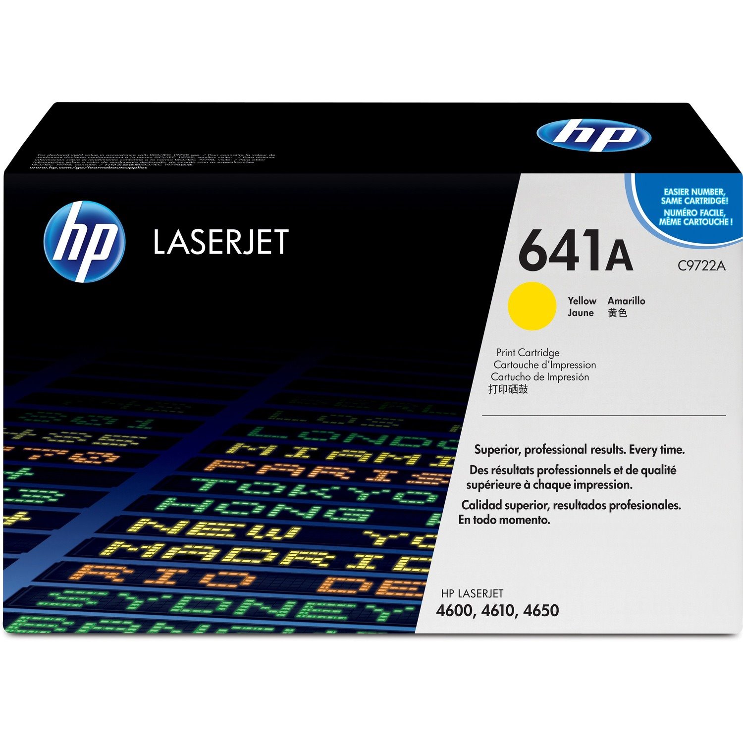 HP 641A (C9722A) Original Laser Toner Cartridge - Single Pack - Yellow - 1 Each