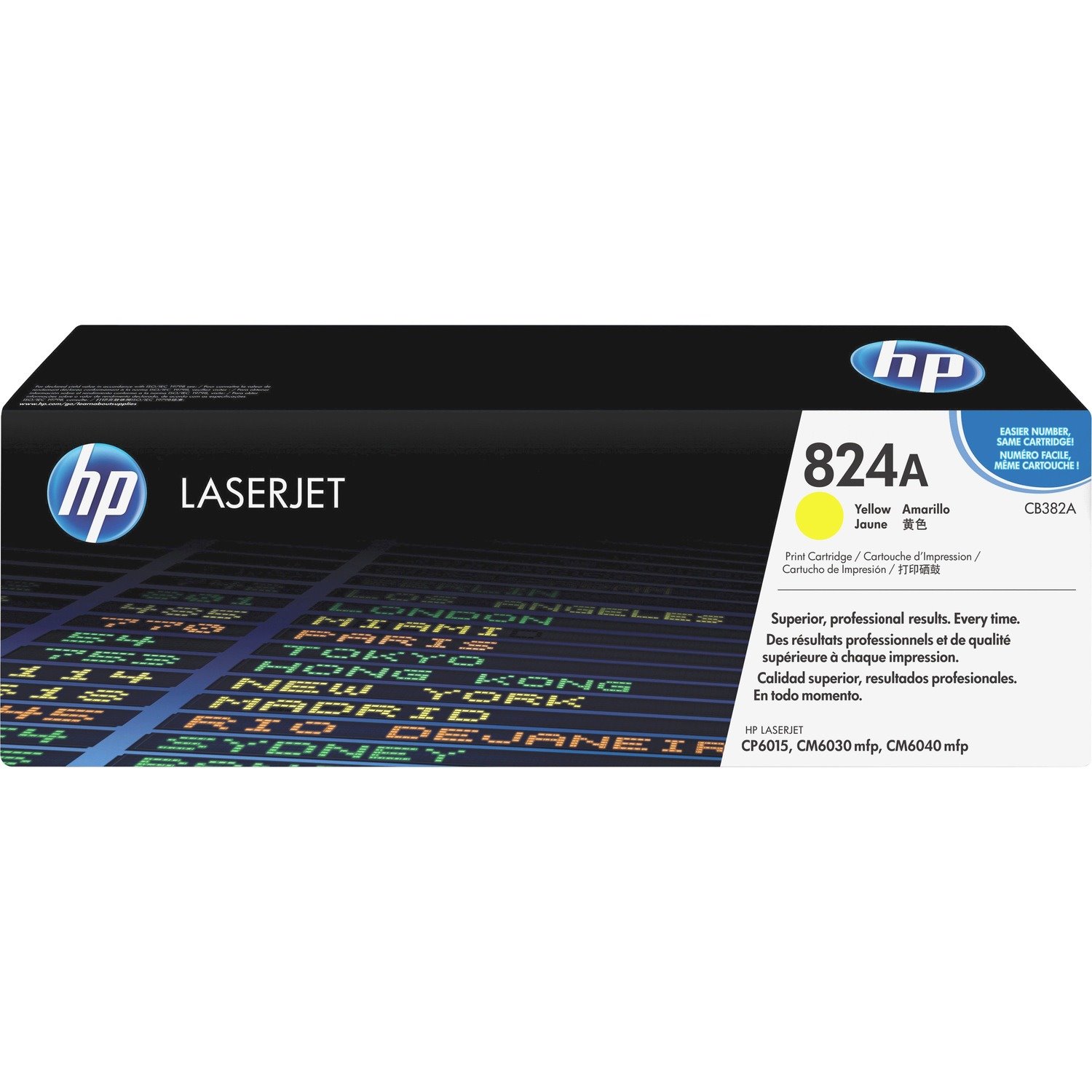 HP 824A Original Laser Toner Cartridge - Yellow - 1 Each