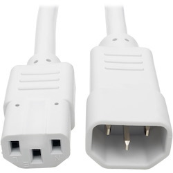 Eaton Tripp Lite Series Heavy-Duty PDU Power Cord, C13 to C14 - 15A, 250V, 14 AWG, 6 ft. (1.83 m), White
