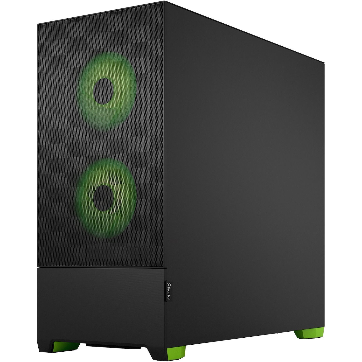Fractal Design Pop Air RGB Computer Case - Mini ITX, Mini ATX, ATX Motherboard Supported - Tower - Steel, Tempered Glass - Green, Black