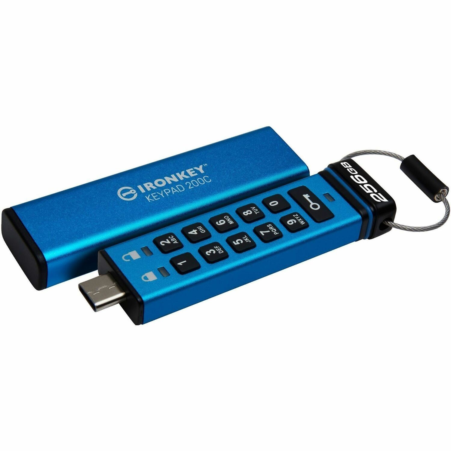 256GB USB-C IronKey Keypad 200C FIPS Lvl