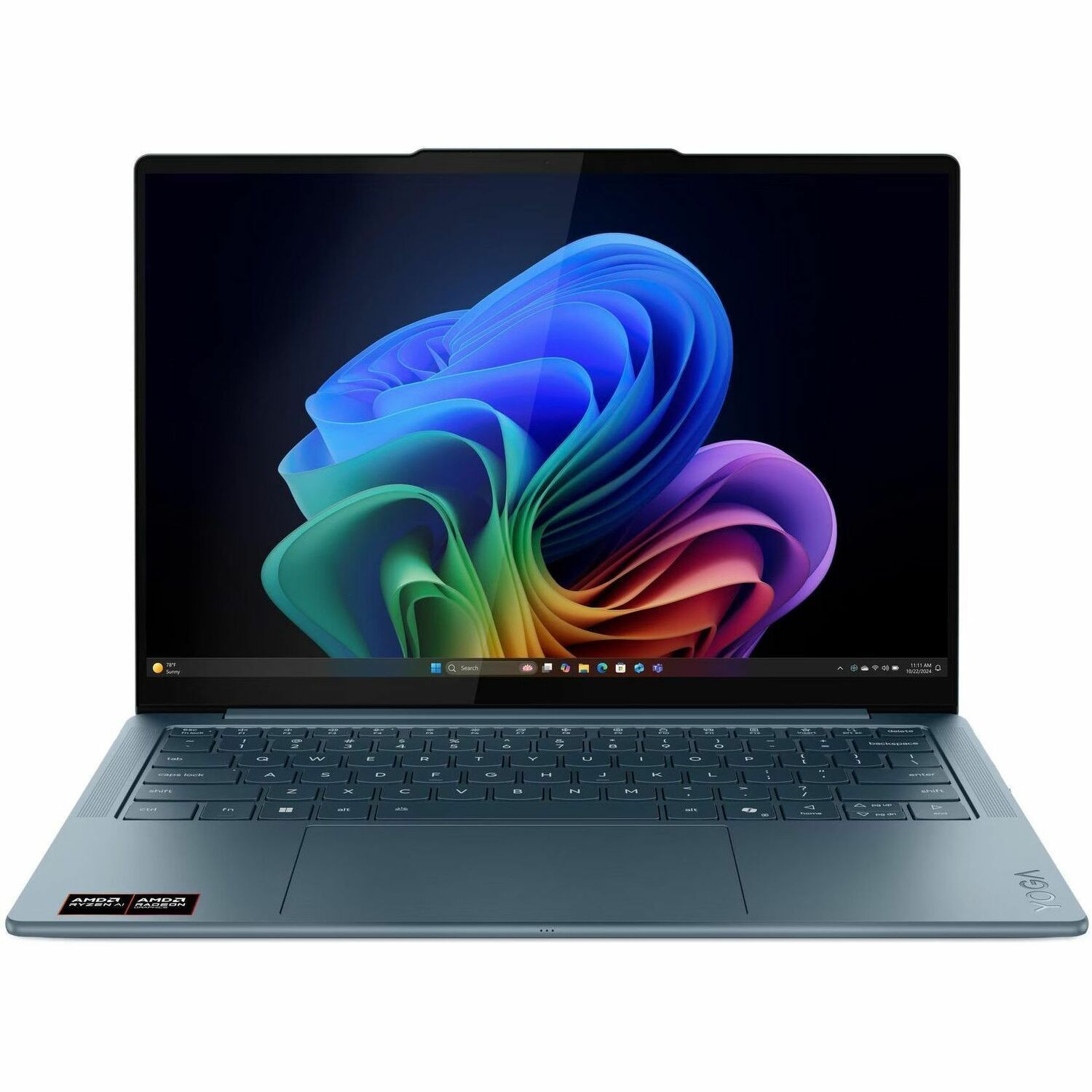 Lenovo Yoga Slim 7 14AKP10 83JY008PMB 35,6 cm (14") Copilot+ PC Notebook - WUXGA - 60 Hz - AMD Ryzen AI 7 Ryzen AI 300 Series 350 - 16 GB - 512 GB SSD - Belgisch toetsenbord - Tidal Teal
