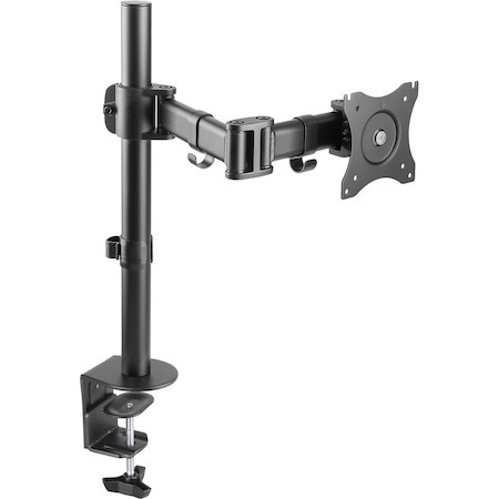 Newstar Full Motion Desk Mount (clamp & grommet) for 10-30" Monitor Screen, Height Adjustable - Black