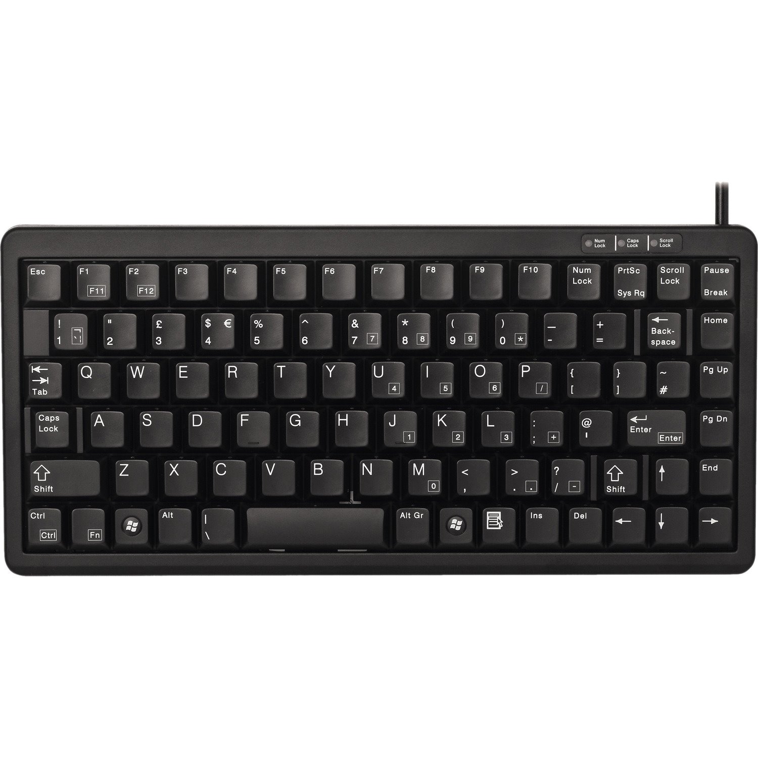 CHERRY G84-4100 Keyboard - Cable Connectivity - USB Interface - QWERTY Layout - Black