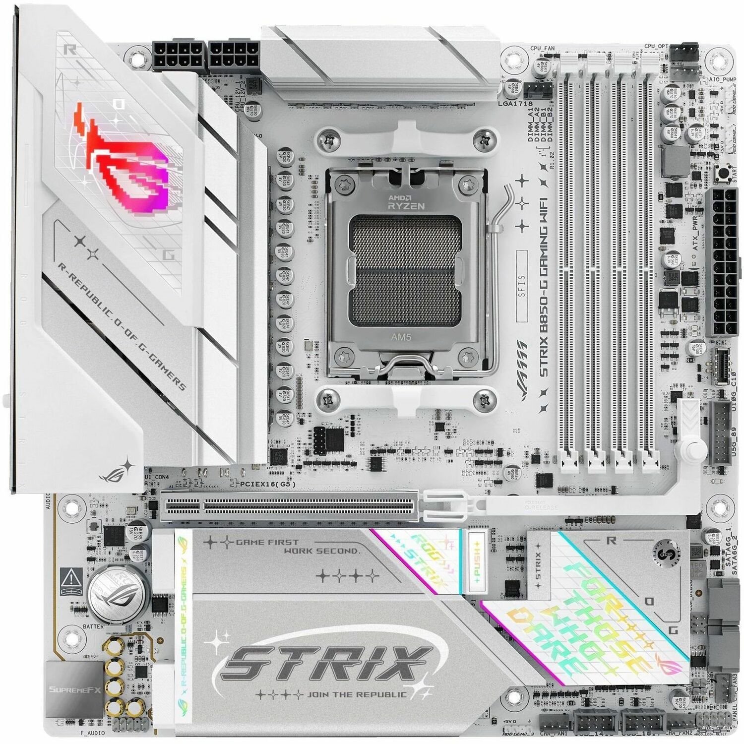 Asus ROG Strix B850-G GAMING WIFI Gaming Desktop Motherboard - AMD B850 Chipset - Socket AM5 - Micro ATX