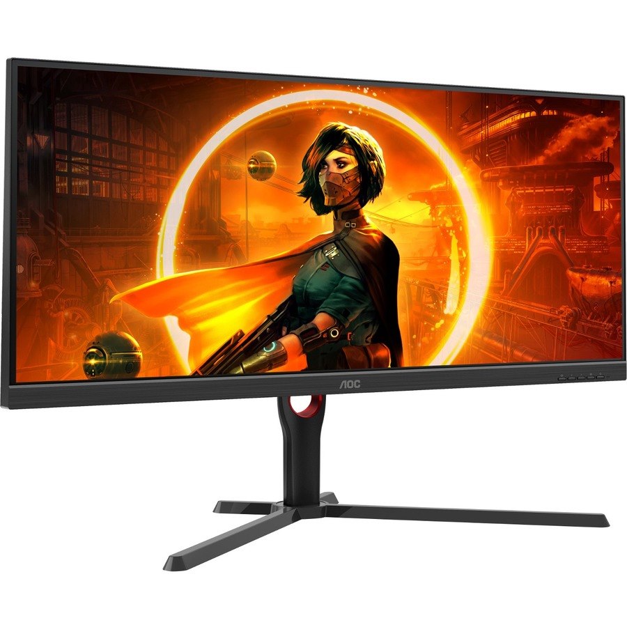 AOC AGON U34G3XM 34" Class UW-QHD Gaming LCD Monitor - 21:9 - Black, Red