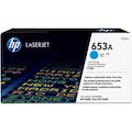 HP 653A (CF321A) Original Laser Toner Cartridge - Single Pack - Cyan - 1 Each