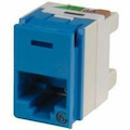 Ortronics Clarity 6 panel jack, rear load, T568A/B, 180 deg, blue