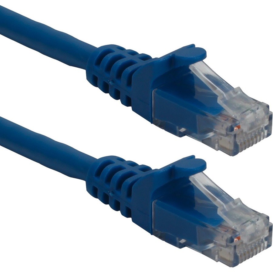 QVS 3ft CAT6A 10Gigabit Ethernet Blue Patch Cord