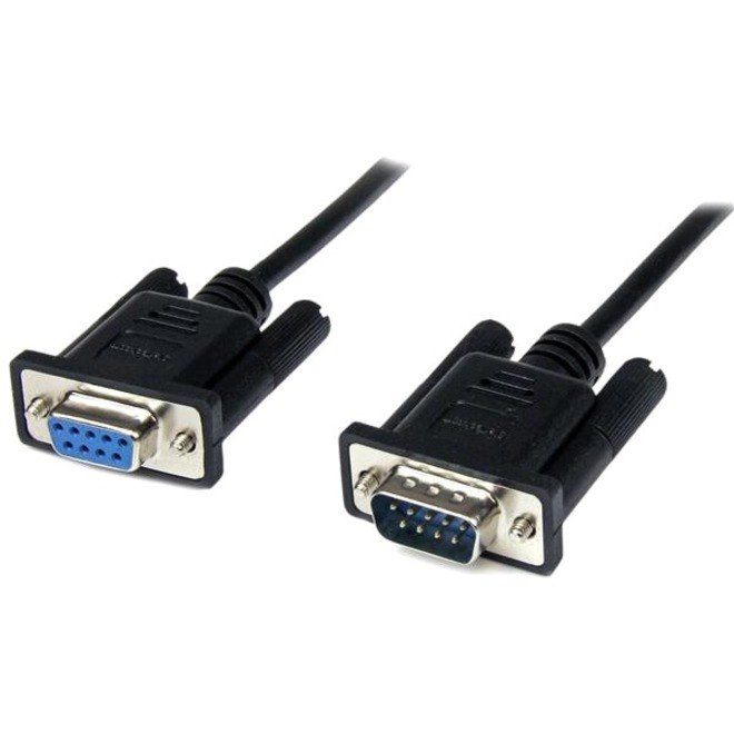 StarTech.com 2m Black DB9 RS232 Serial Null Modem Cable F/M