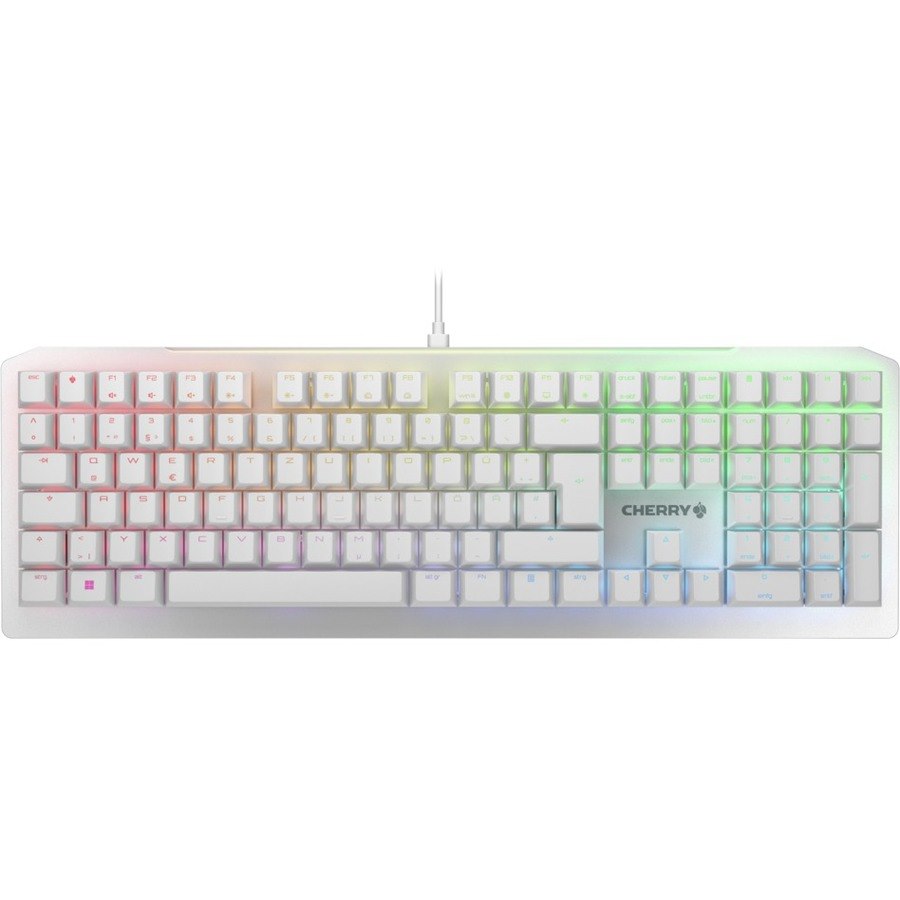 CHERRY MV 3.0 Gaming Keyboard - Cable Connectivity - USB Type C Interface - RGB LED - German - White