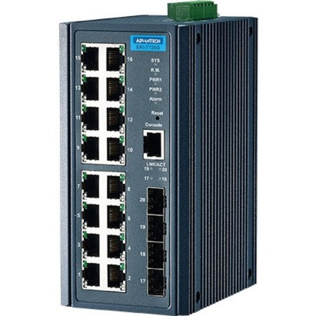 Advantech 16GE+4SFP Port Gigabit Managed Redundant Industrial Switch