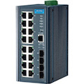 Advantech 16GE+4SFP Port Gigabit Managed Redundant Industrial Switch