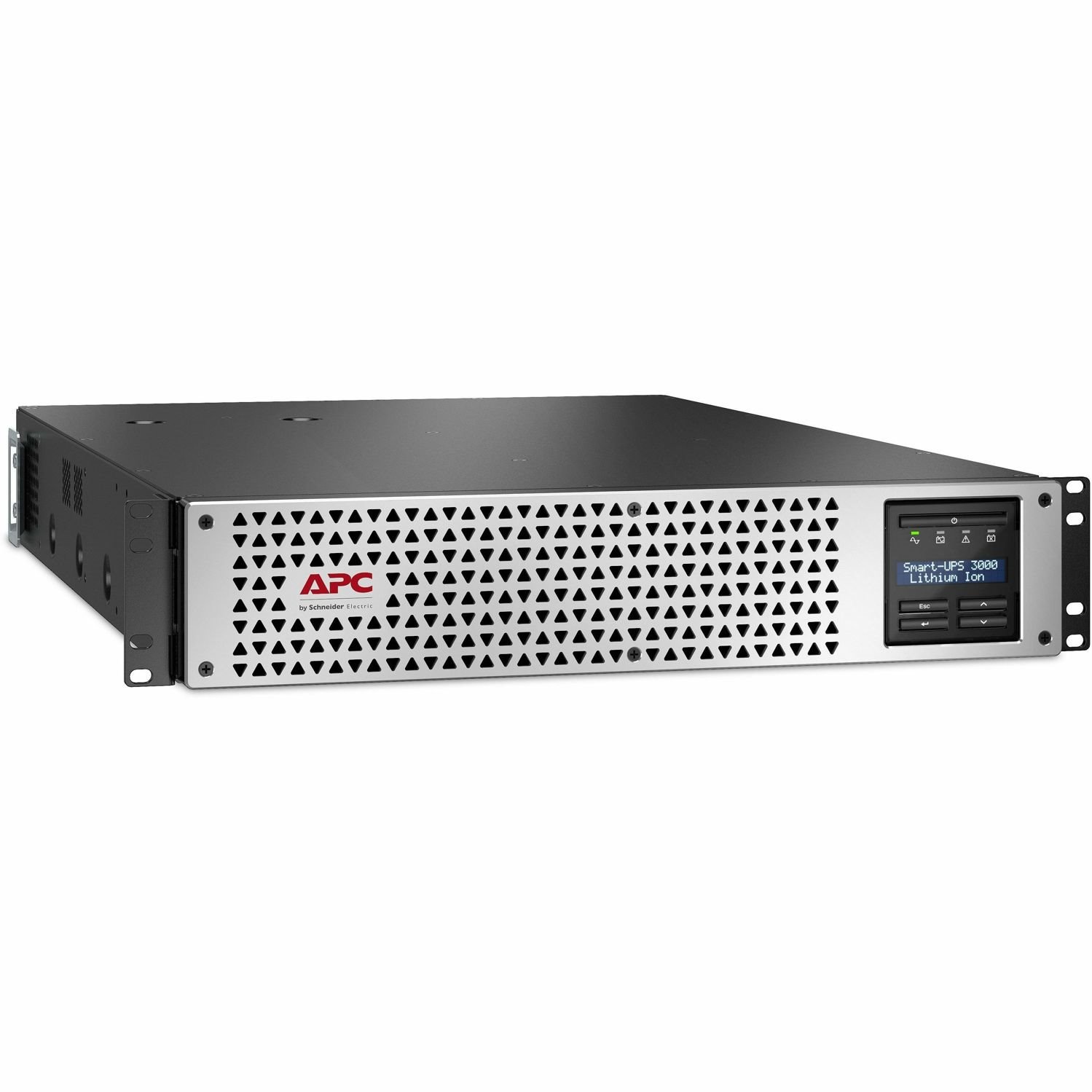 APC Smart-UPS, Line Interactive, 3kVA, Lithium-ion, Rackmount 2U, 120V, 1x NEMA L5-30R+6x NEMA 5-20R outlets, SmartConnect Port+SmartSlot, AVR, LCD