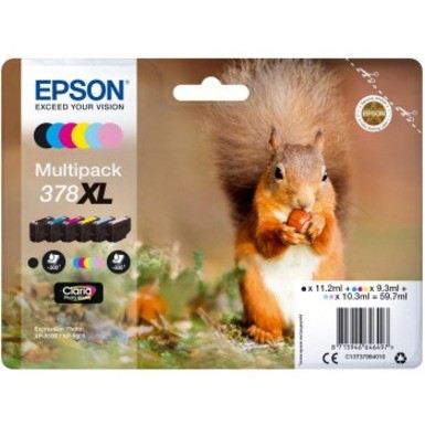Epson Claria Photo HD 378XL Original Inkjet Ink Cartridge - Multi-pack - Black, Cyan, Yellow, Magenta - 6 Pack