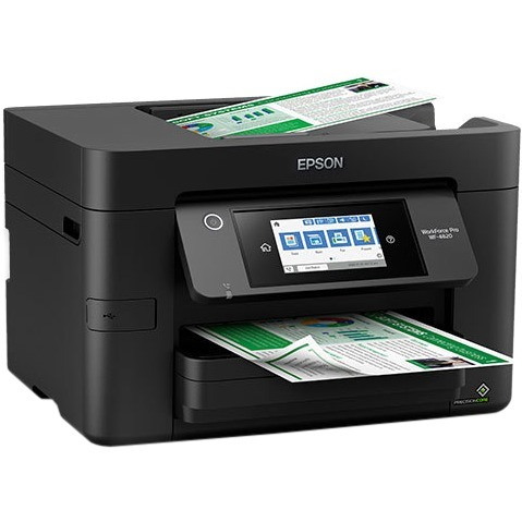 Epson WorkForce Pro WF-4820 Inkjet Multifunction Printer-Color-Copier/Fax/Scanner-4800x2400 dpi Print-Automatic Duplex Print-33000 Pages-250 sheets Input-1200 dpi Optical Scan-Color Fax-Wireless LAN-Epson Connect-Android Printing-Mopria