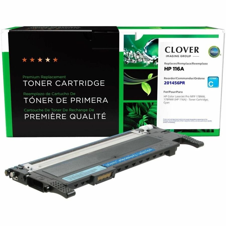 Clover Imaging Remanufactured Cyan Toner Cartridge (Reused OEM Chip) for HP 116A (HP W2061A)