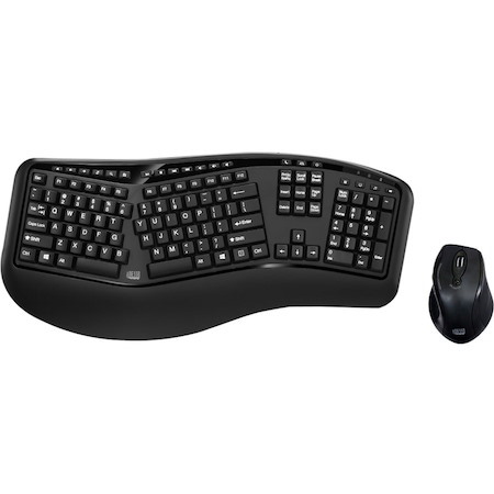 Adesso Tru-Form WKB-1500GB Keyboard & Mouse - English (US) - 1 Each