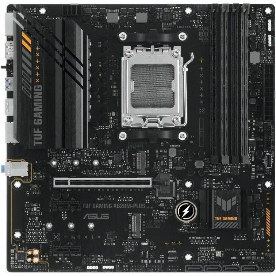 Asus Tuf Gaming A620m-Plus - Motherboard - Micro Atx - Socket Am5 - Amd A620 Chipset - Usb 3.1 Gen 1, Usb-C 3.2 Gen 1 - 2.5 Gigabit Lan - Onboard Graphics (Cpu Required) - HD Audio (8-Channel)