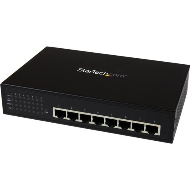 StarTech.com 8 Port Gigabit PoE Switch