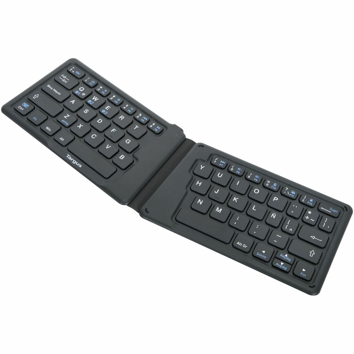 Targus Ergonomic Foldable Bluetooth&reg; Antimicrobial Keyboard, Black