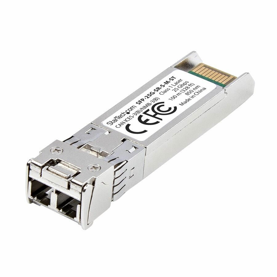 StarTech.com MSA-Compliant SFP-25G-SR-S SFP28 Module, 25Gb Multimode Fiber (MMF), 25GBASE-SR LC Transceiver, 850nm, 100m (328ft), DDM/DOM