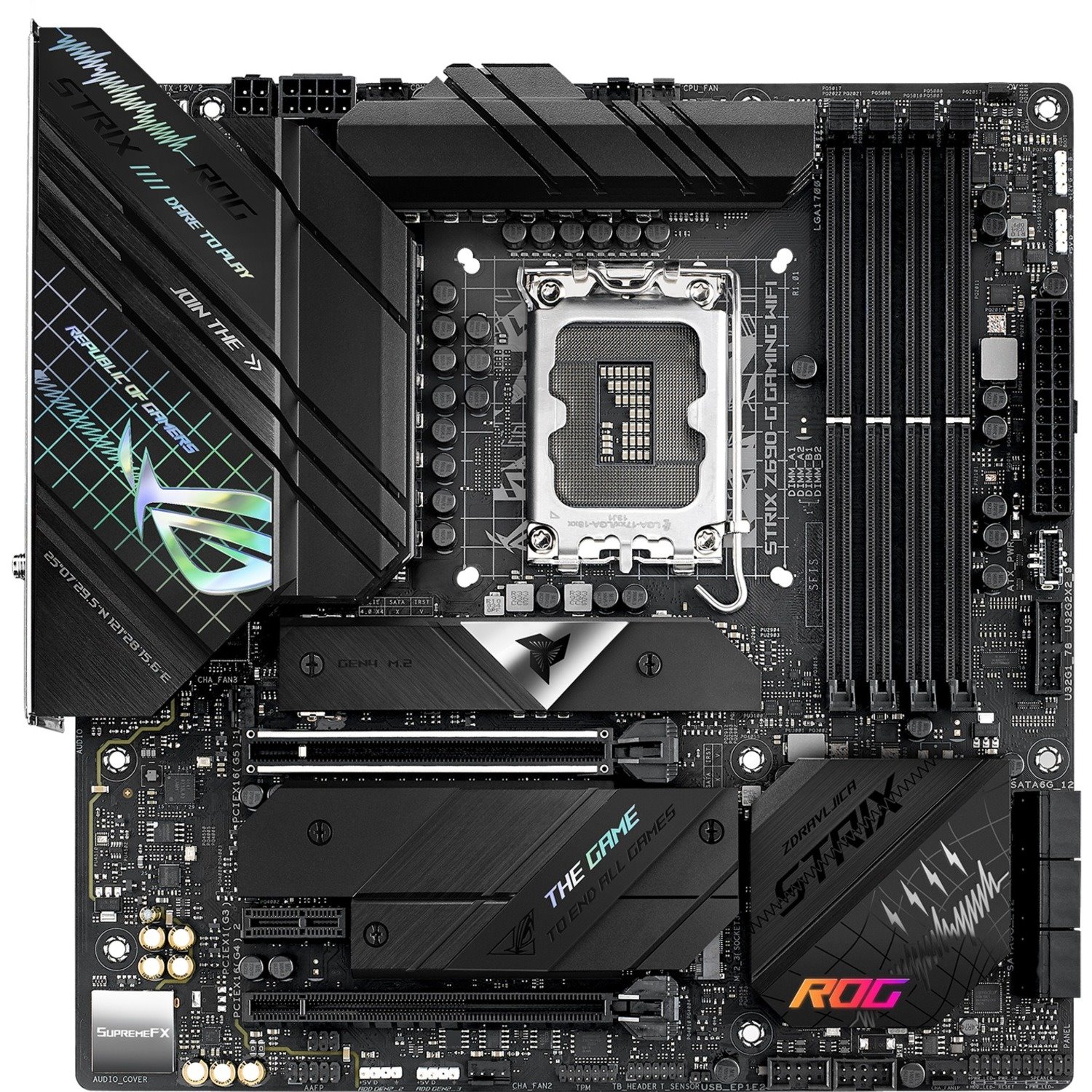 Asus ROG Strix Z690-G GAMING WIFI Desktop Motherboard - Intel Z690 Chipset - Socket LGA-1700 - Intel Optane Memory Ready - Micro ATX