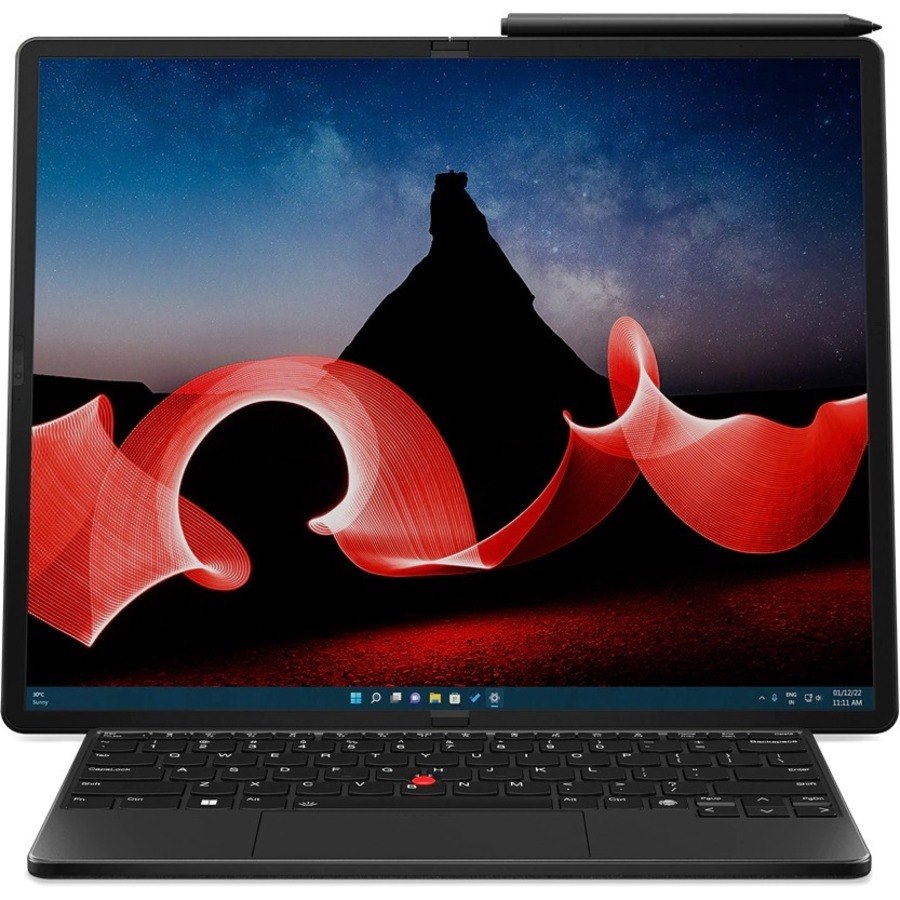 Lenovo ThinkPad X1 Fold Gen 1 21ES000KCA 16.3" Touchscreen Detachable 2 in 1 Notebook - HD - Intel Core i7 12th Gen i7-1250U - Intel Evo Platform - 16 GB - 512 GB SSD - French Keyboard - Performance Black