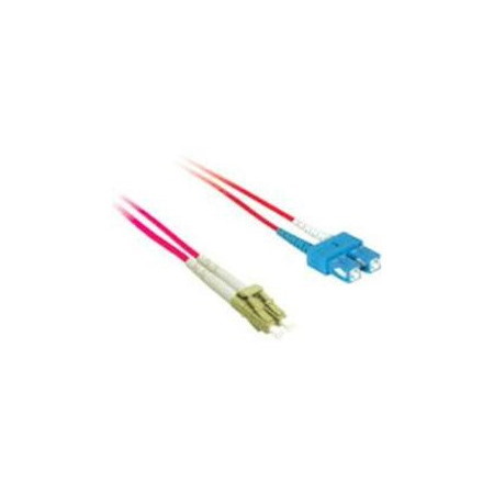 C2G-2m LC-SC 50/125 OM2 Duplex Multimode PVC Fiber Optic Cable - Red