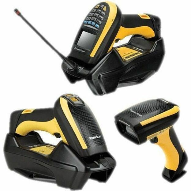Datalogic PowerScan PM9501 Rugged Industrial, Sorting, Picking, Entertainment, Warehouse, Logistics Handheld Barcode Scanner Kit - Wireless Connectivity - Yellow - USB Cable Included