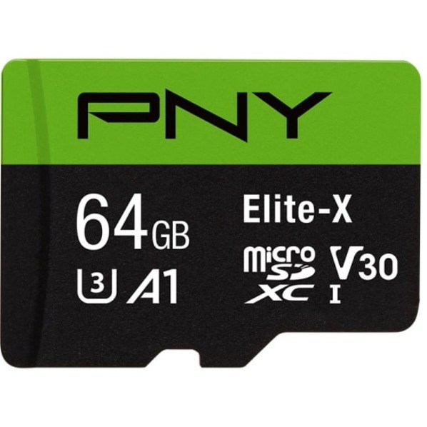 PNY Elite-X 64 GB Class 10/UHS-I (U3) microSDXC - 1