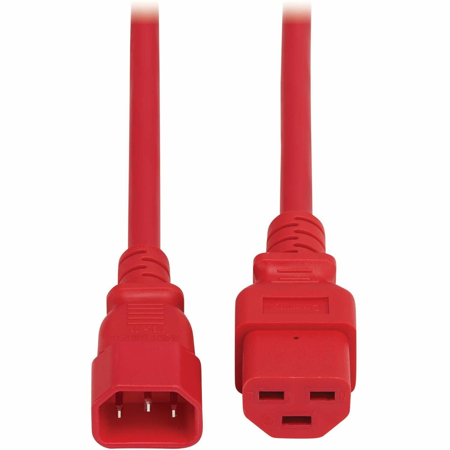 Eaton Tripp Lite Series Power Cord, C14 to C21 - Heavy-Duty, 15A, 250V, 14 AWG, 5 ft. (1.5 m), Red