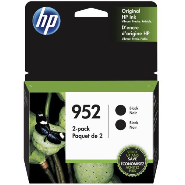 HP 952 Original Inkjet Ink Cartridge - Black - 2 Pack