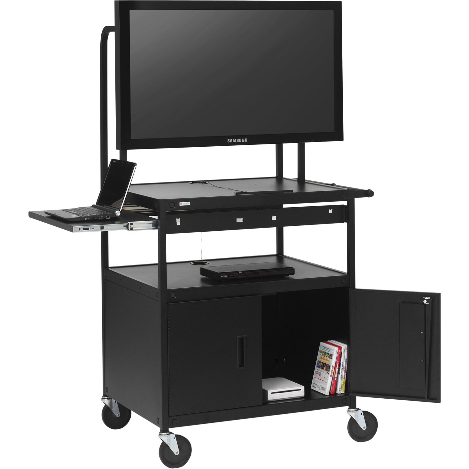 Bretford Basics FP42MULC-P5BK Flat Panel Cart