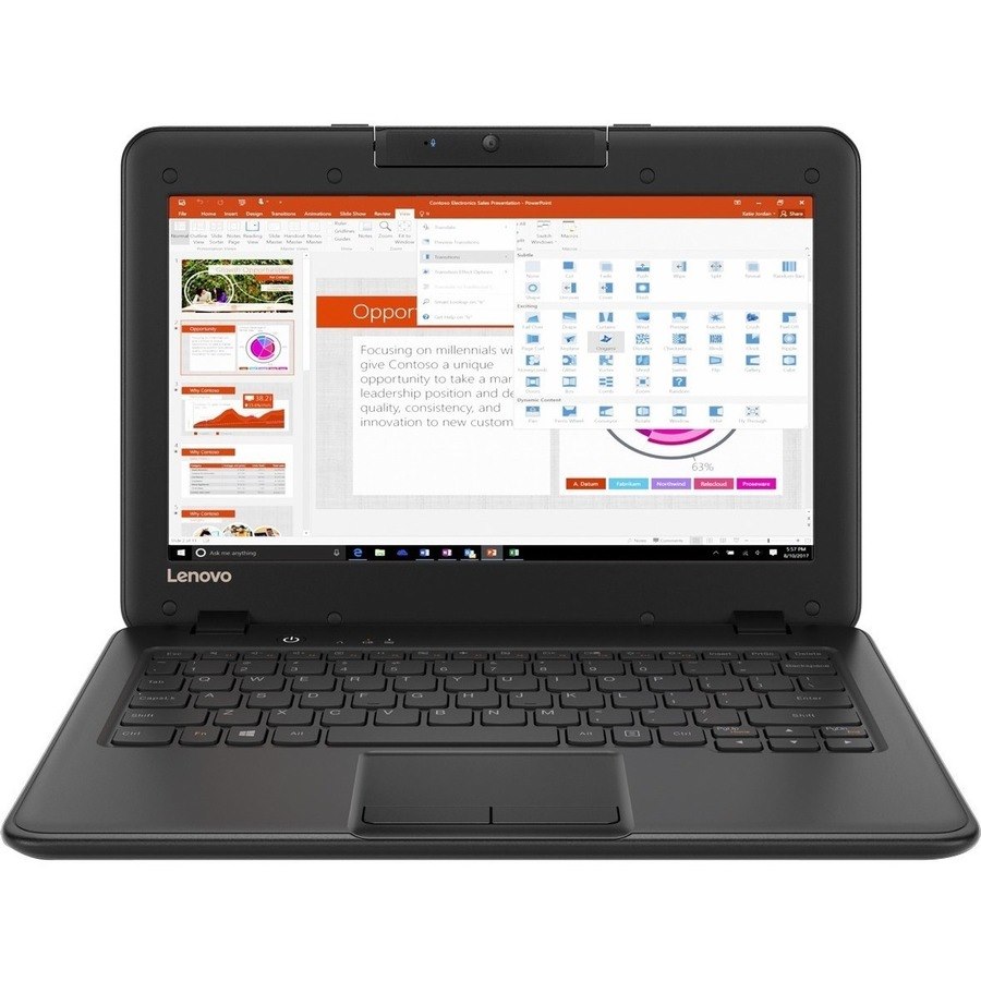 Lenovo 100e 81CY003JUS 11.6" Netbook - Intel Celeron N3350 - 4 GB - 128 GB Flash Memory - English (US) Keyboard