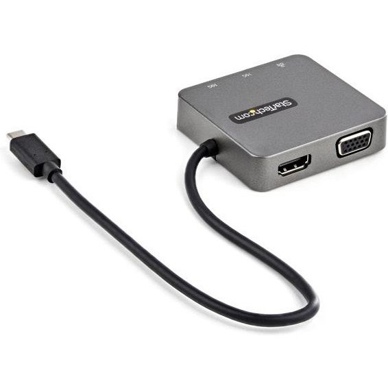 StarTech.com USB-C Multiport Adapter - USB 3.1 Gen 2 Type-C Mini Dock - USB-C to 4K HDMI or 1080p VGA - 10Gbps USB-A & USB-C, Ethernet