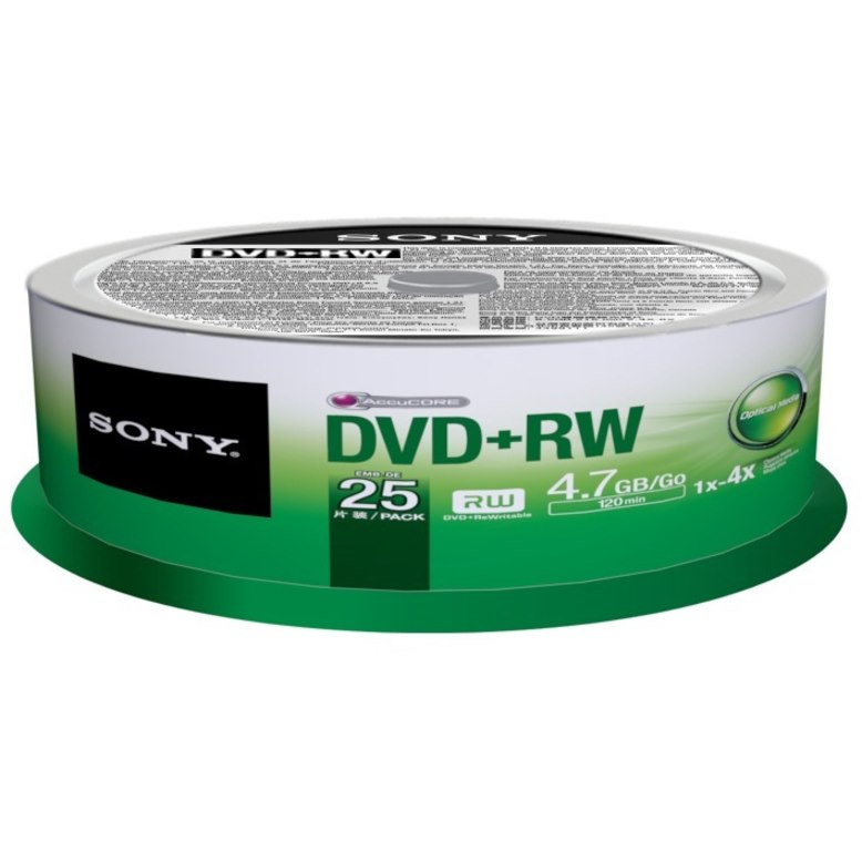 Sony DVD Rewritable Media - DVD+RW - 4x - 4.70 GB - 25