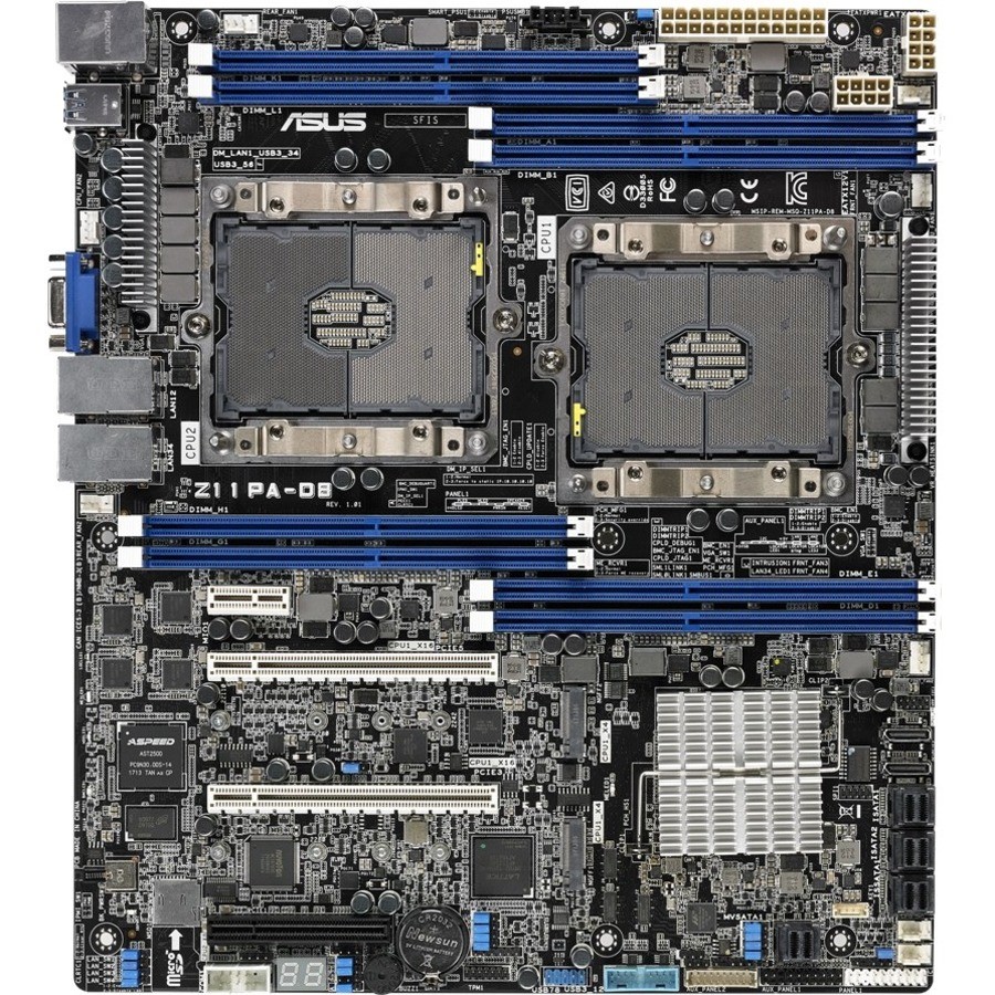 Asus Z11PA-D8 Server moederbord - Intel C621 chipset - Socket P LGA-3647 - SSI CEB