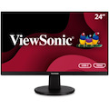 ViewSonic VA2447-MHU 24 Inch Full HD 1080p USB C Monitor with Ultra-Thin Bezel, Adaptive Sync, 75Hz, Eye Care, 15W Charging, HDMI, and VGA Inputs for Home and Office