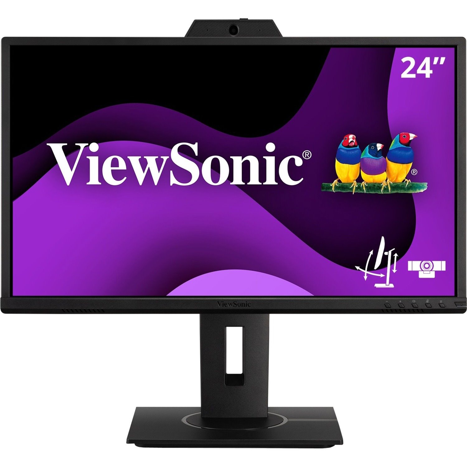 ViewSonic Graphic VG2440V 24" Class Webcam Full HD LED Monitor - 16:9 - Black