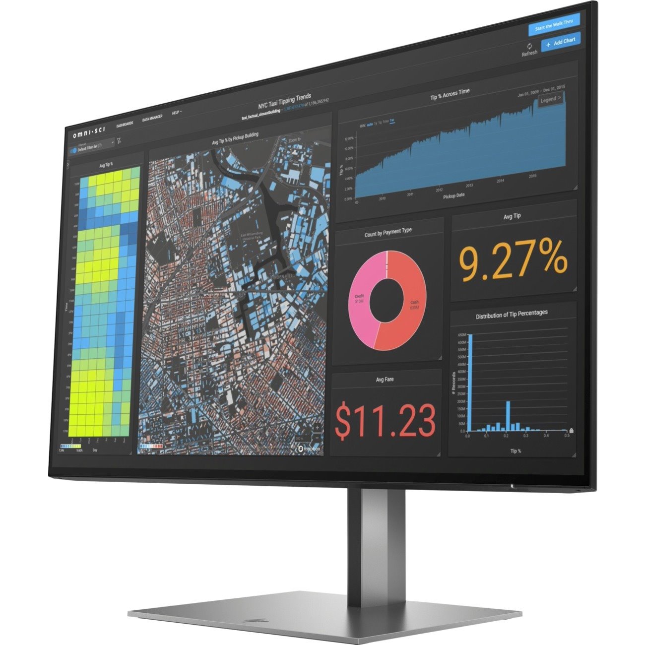 HP Z24f G3 24" Class Full HD LCD Monitor - 16:9 - Silver