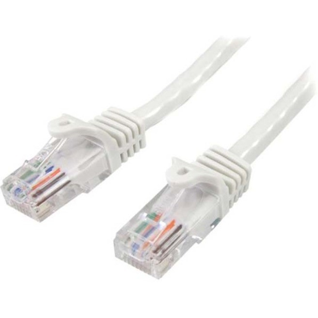 STARTECH.COM CAT5E ETHERNET PATCH CABLE WITH SNAGLESS RJ45 CONNECTORS - 10 M, WHITE