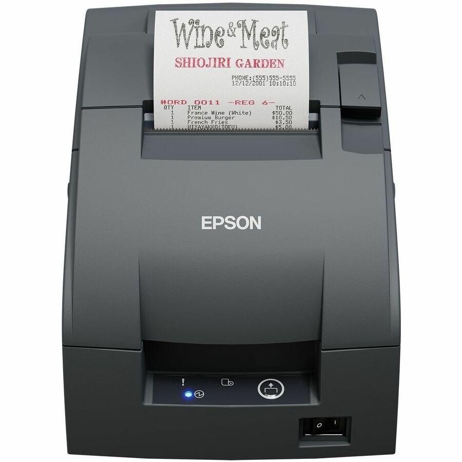 Epson TM-U220IIB-302 9-pin Dot Matrix Printer - Colour - Dark Grey