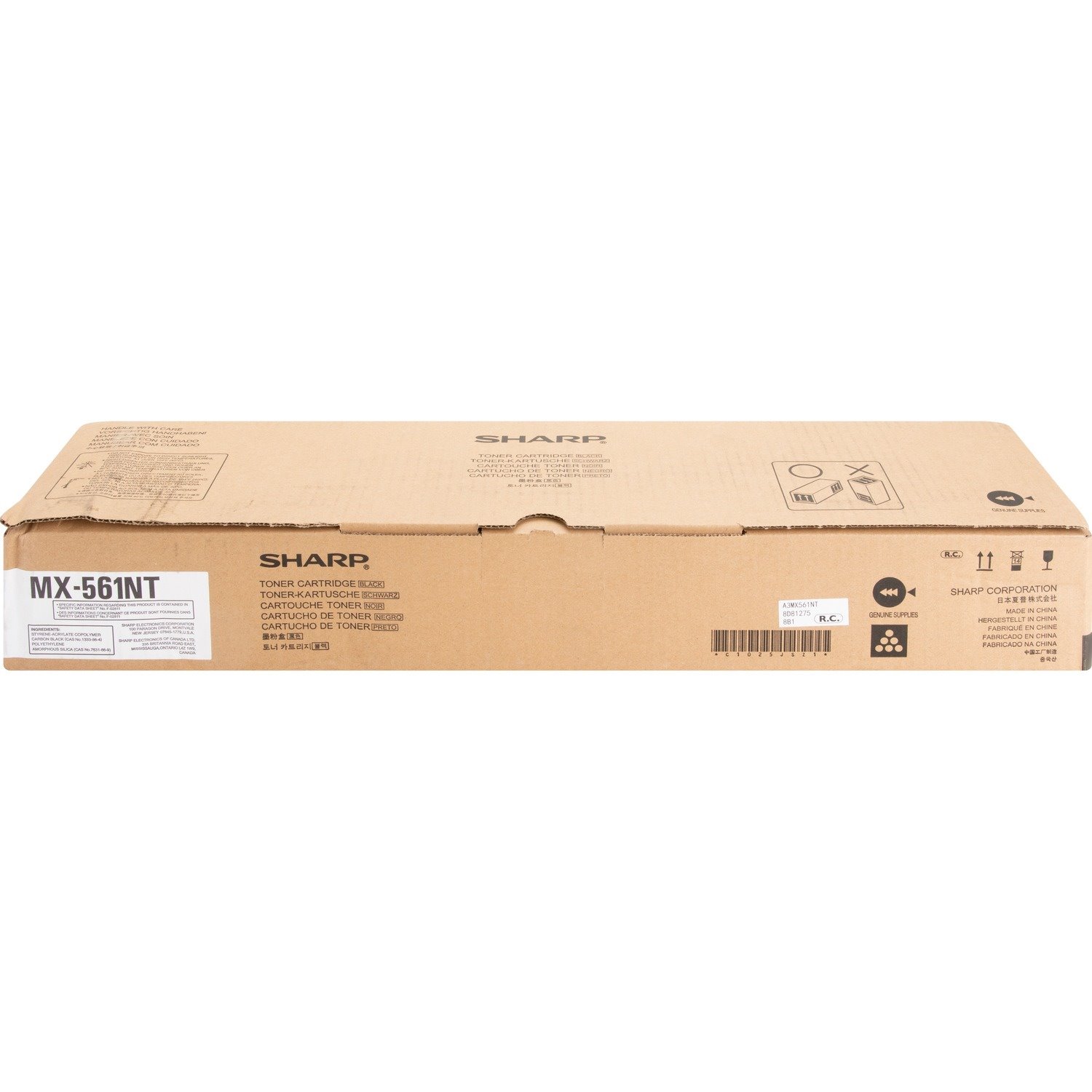 Sharp Original Standard Yield Laser Toner Cartridge - Black - 1 Each