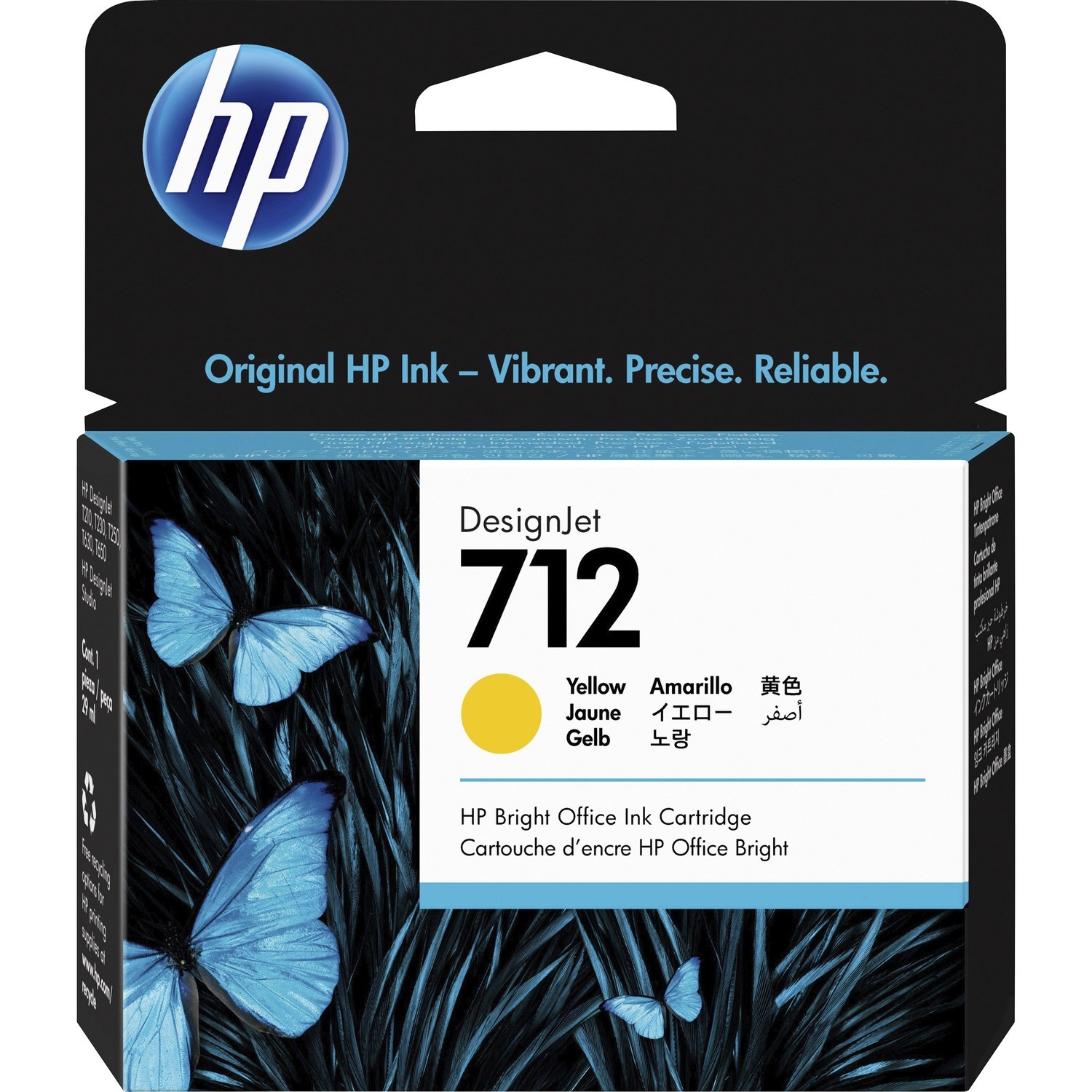 HP 712 Origineel Inkjet Inktcartridge - Geel - 1 Pak