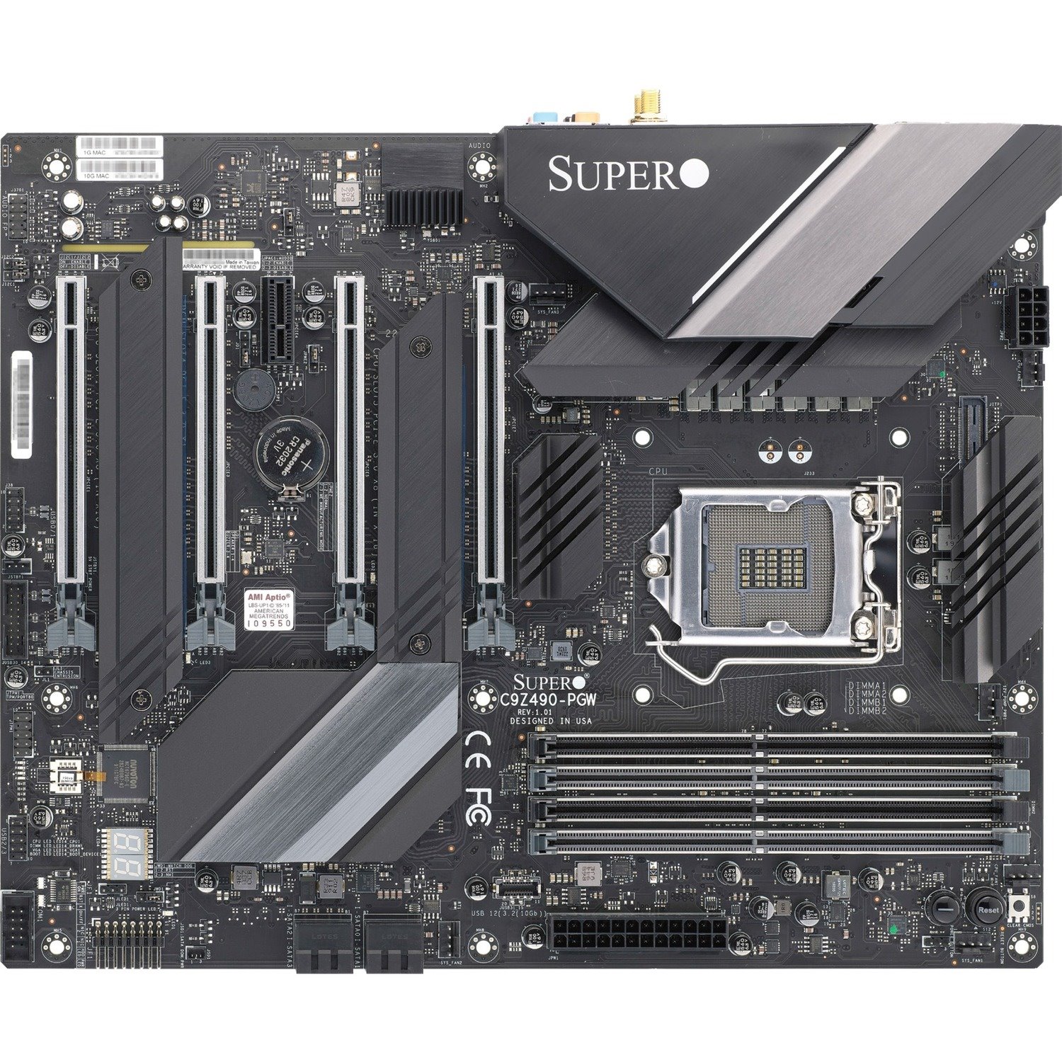 Supermicro C9Z490-PGW Desktop Motherboard - Intel Z490 Chipset - Socket LGA-1200 - ATX