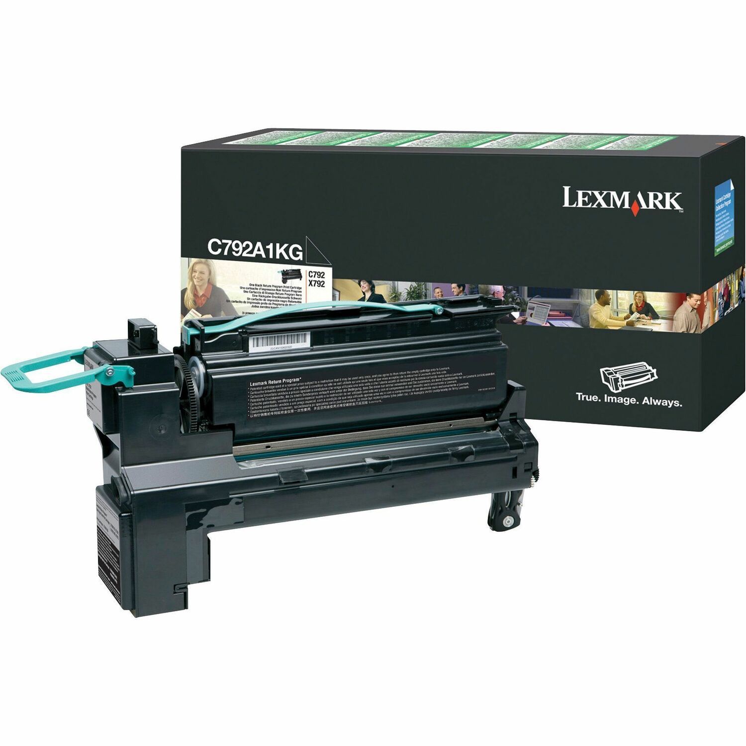 Lexmark C792A1KG Original Laser Toner Cartridge - Black - 1 Pack