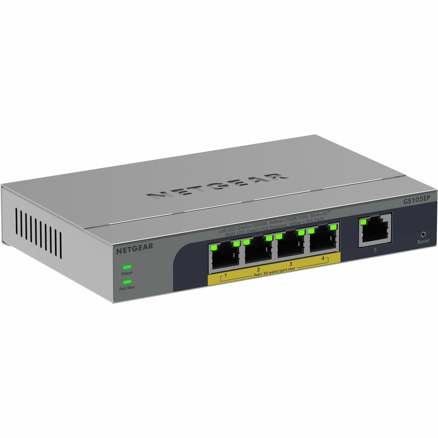 Netgear Business GS105EP 5 Ports Manageable Ethernet Switch - Gigabit Ethernet - 10/100/1000Base-T