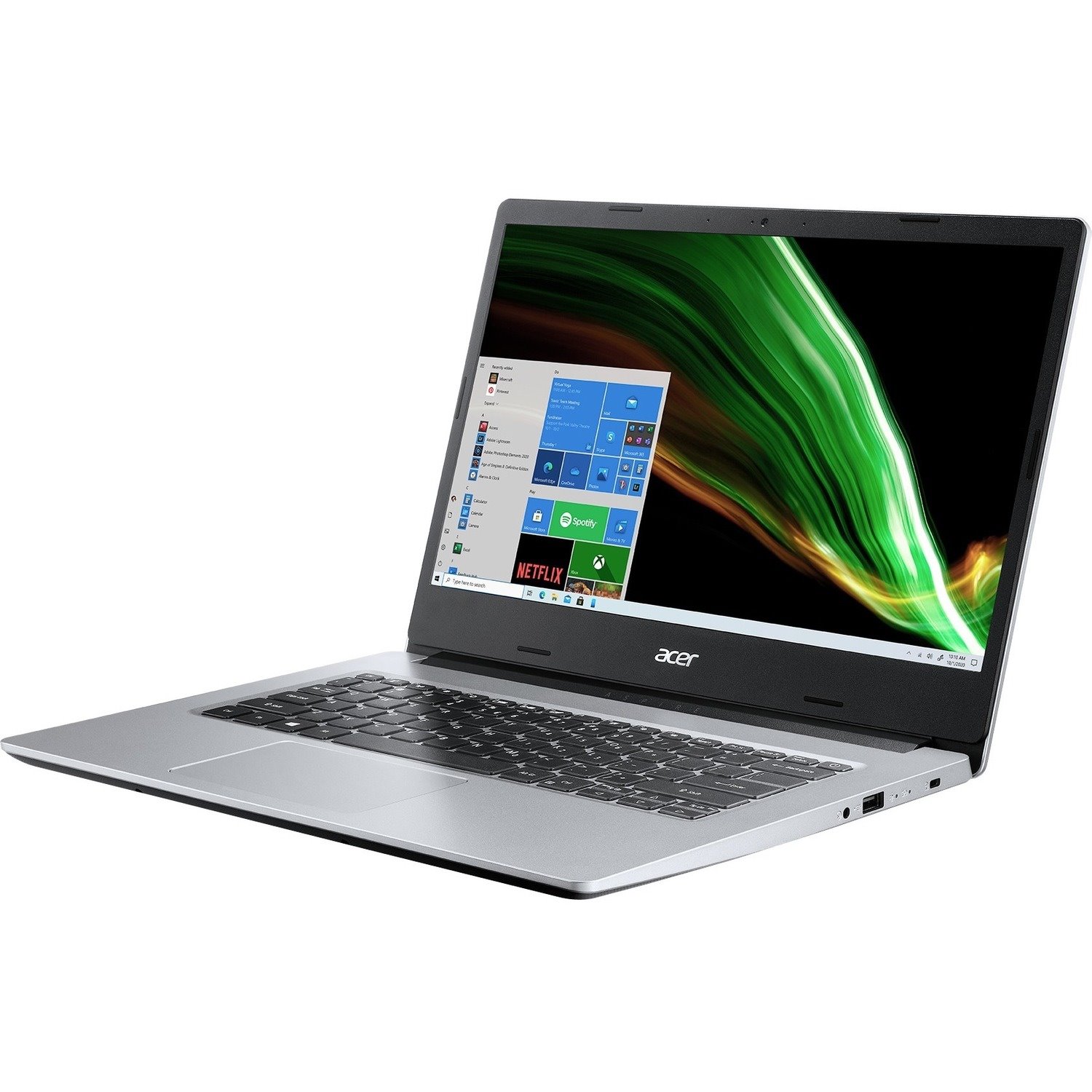 Acer Aspire 1 A114-33 A114-33-C6VA 35.6 cm (14") Notebook - Full HD - 1920 x 1080 - Intel Celeron N4500 Dual-core (2 Core) 1.10 GHz - 4 GB Total RAM - 128 GB Flash Memory - Pure Silver